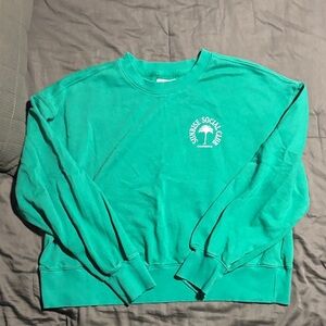 Old Navy Green Women's Cropped Graphic Sweatshirt